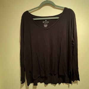 AE Soft and Sexy Black Long Sleeve Tee